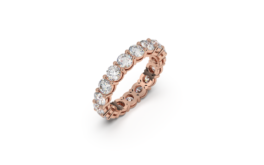 טבעת איטרניטי משובצת יהלומים עגולים