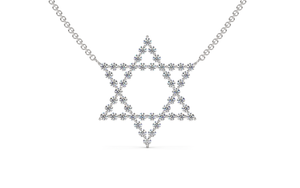 שרשת מגן דוד משובצת יהלומים שרשת מגן דוד משובצת יהלומים